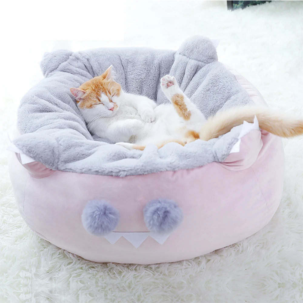 Hoopet Cat Warm Basket Bed Cat House Kennel for Dog Puppy Home Sleeping Kennel Teddy Comfortable House