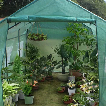 

Heavy Duty Greenhouse Plant Tent Steel Sturdy Professional Growth Canopy Fashion Outdoor Garden Supplies Green 450 X 210 X 210cm