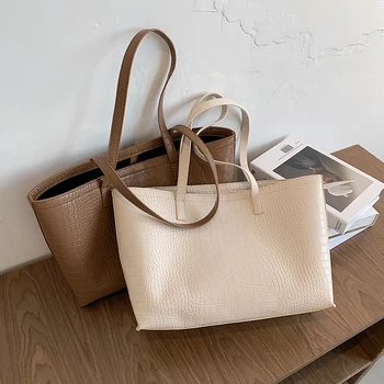 

Crocodile pattern Large Tote bag 2020 Fashion New High quality PU Leather Women's Designer Handbag Chain Shoulder Messenger Bag