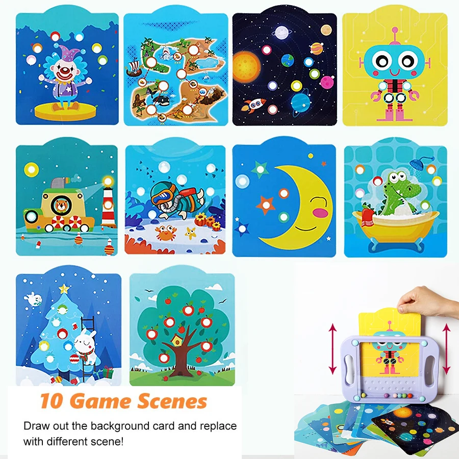 Обучающие игрушки Монтессори для детей 3d головоломки с 10 картами из мультфильма