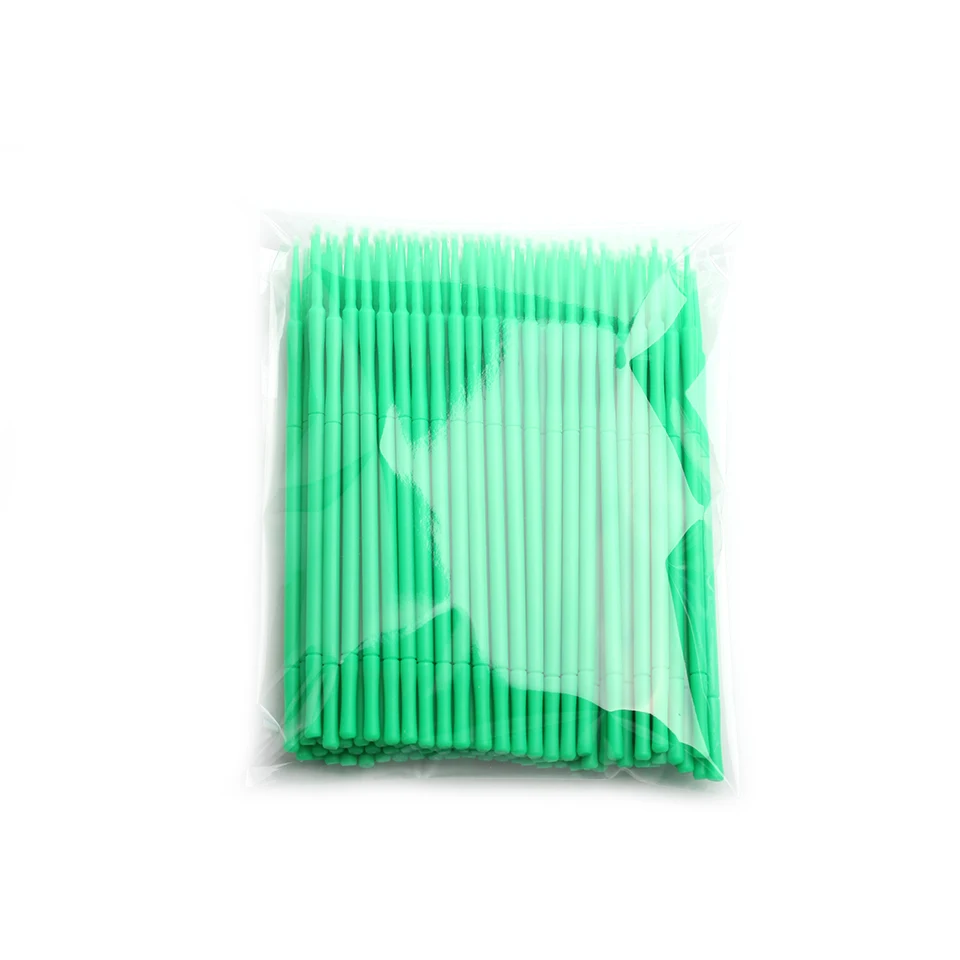 NOWCOME 100 шт одноразовые хлопковые кисти для макияжа, аппликаторы, кисти для наращивания ресниц, принадлежности для ресниц, аксессуары - Цвет: Мятно-зеленый