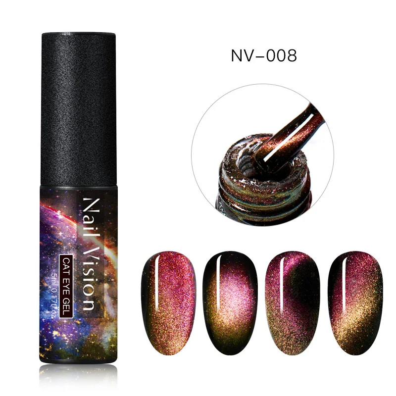 HHS07707 Nail Vision 9D Galaxy Cat Eye Nail Gel Chameleon Magnetic Soak Off UV Nail Varnish 5D/7D 5ml Semi Permanent Manicure Gel Lacquer - Цвет: HHS07707