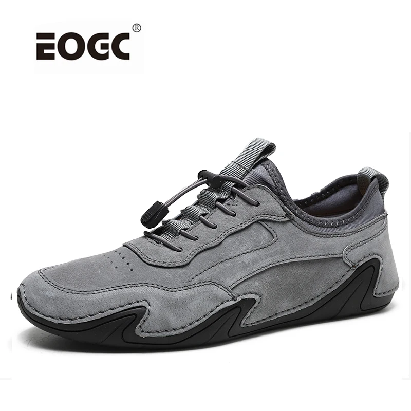 

Comfortable Soft Men Shoes Suede Leather Casual Shoes High Quality Fashion Flat Shoe Rubber Round Sole Driving Shoes Men