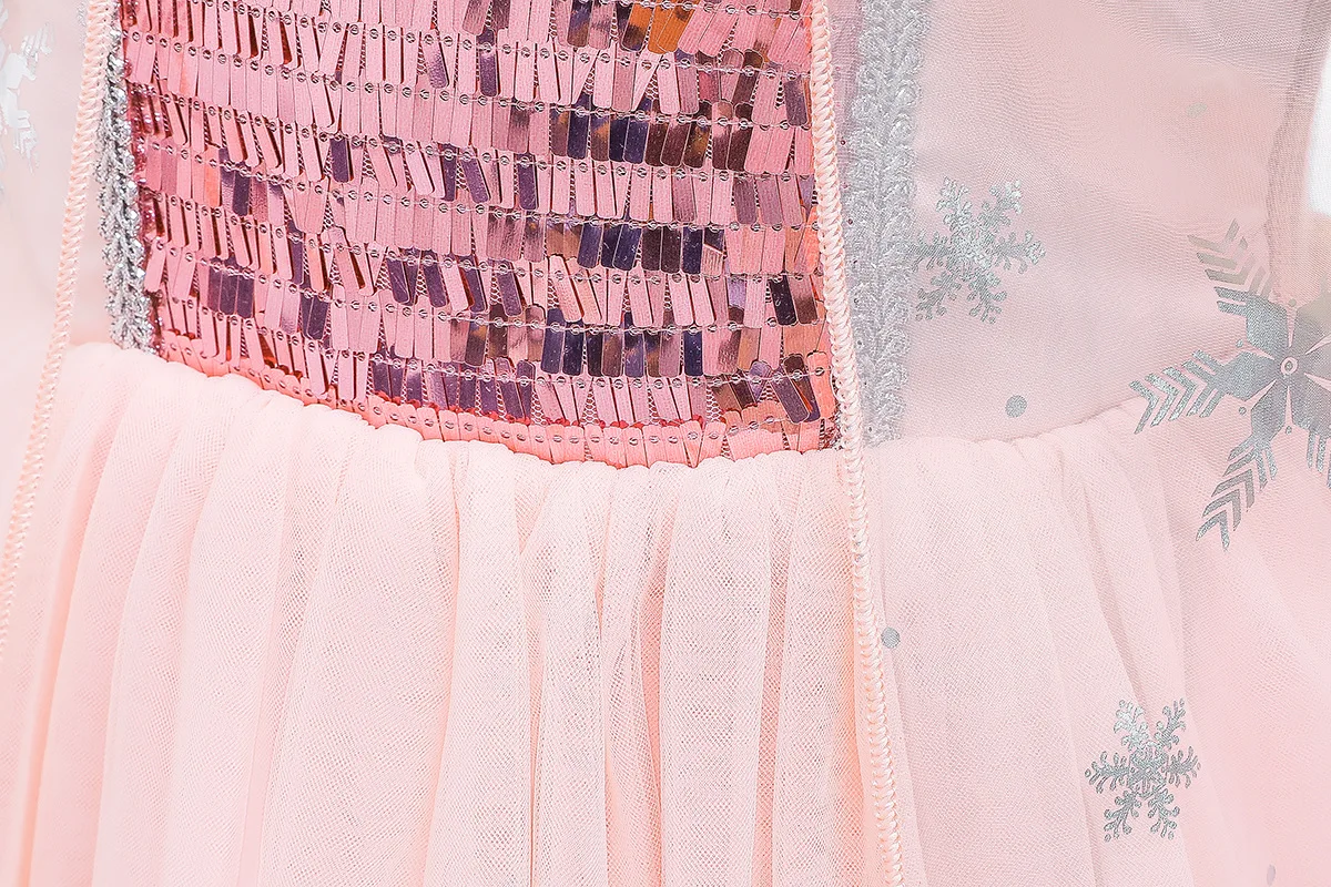 Платье Принцессы Диснея для девочек; Детские платья для девочек; рождественское платье; вечерние платья с длинными рукавами; свитер с героями мультфильма «Холодное сердце»; Одежда для девочек; 3324