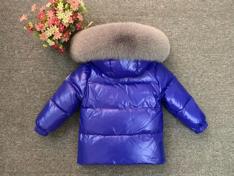 Dollplus/Коллекция года, комплекты детской одежды для русской зимы пуховое пальто для мальчиков и девочек натуральный мех+ штаны, теплый детский зимний комбинезон, лыжный костюм для улицы