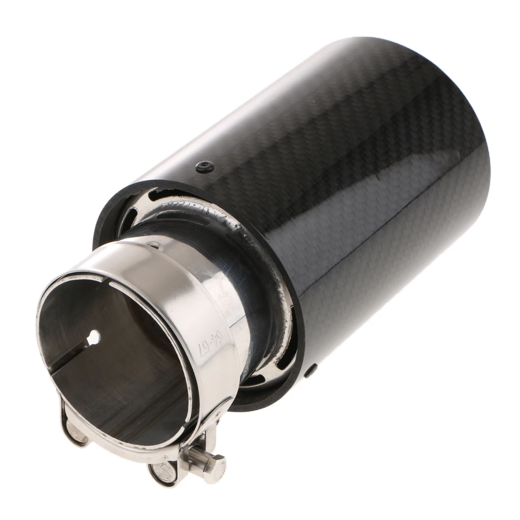 180mm Car Exhaust Carbon Fiber Tail Pipe Muffler Tips 64mm for BMW 3 Series
