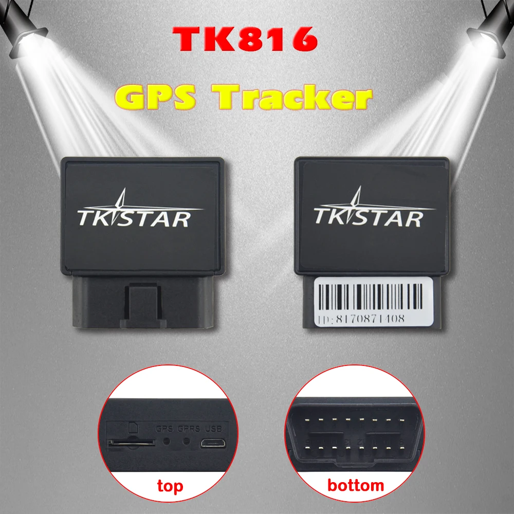 TK816 смарт устройство для отслеживания OBD с интерфейсом GPS GPRS GSM в режиме реального