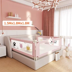 3 pièces/1 ensemble clôture de parc pour enfants barrières de sécurité pour enfants barrière de lit d'enfants réglable garde corps de sécurité adapté pour un grand lit de 1,8 m 