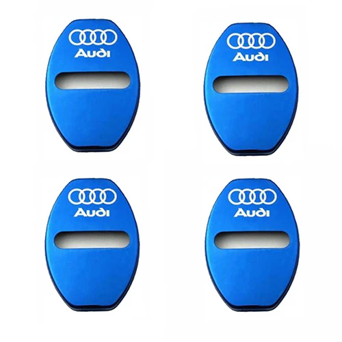 Комплект из 4 предметов Нержавеющая сталь Автомобильный Дверной замок защитную крышку наклейка для Audi a3 a4 a5 a6 a7 a8 b5 b6 b7 b8 c6 c7 c8 8v 8p автомобильные аксессуары