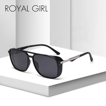 

ROYAL GIRL Square Shape Polarized Sunglasses Men Sports Shield Glasses Oversized Reduce Windage Designed Frame Ms754