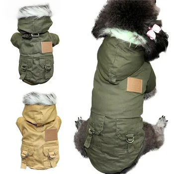 

Small Dog Winter Coat Jacket Waterproof Chihuahua Clothes Fur Collar For Puppy Dogs Coat Jacket Cotton Ropa Perro French Bulldog