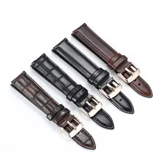 FUYIJIA ремешок для часов из воловьей кожи с пряжкой ремешок для часов с крокодиловым узором кожаный ремешок коричневый черный 12 мм~ 20 мм ремень аксессуары для часов