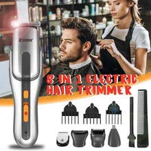 8 в 1, европейская вилка, электрическая машинка для стрижки волос, перезаряжаемая машинка для стрижки волос, бритвенная головка, обрезка носа