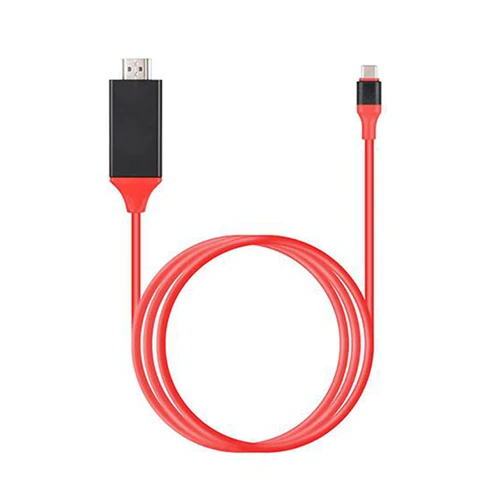Red Кабель USB C к HDMI type C к HDMI 4K Кабель-адаптер для MacBook samsung Galaxy tv проектор USB 3,1 type C к HDMI кабель - Цвет: Red