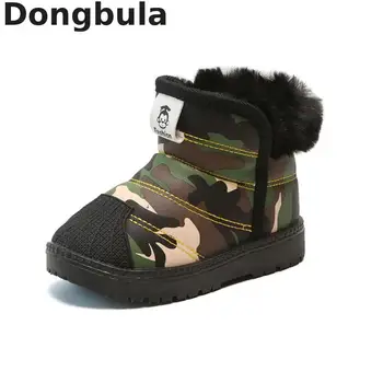 

Waterproof Snow Boots Kids Camouflage Girl Toddler Winter Boots Shoes For Girls Boys Leather Plush Child Martin Boots Sneakers