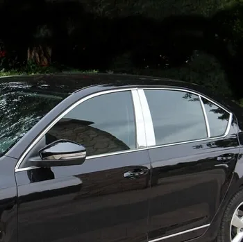 

Car styling stainless steel window trim cover window garnish pillar for Skoda octavia 2015 2016 2017 2018 car sticker