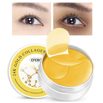 

60PCS Collagen Eye Mask Anti Wrinkle Sleeping Eye Patch Dark Circles Eye Bags Remover Anti-Aging Gold Gel Patches Mask Eye Care