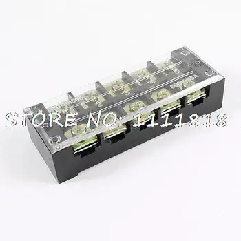 

600V 45A 2 Rows 5 Positions 5P Covered Screw Terminal Barrier Strip Block
