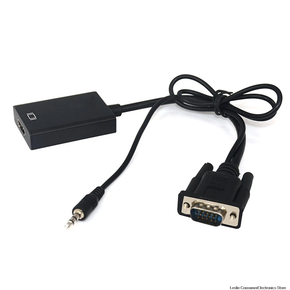 VGA мужчина к HDMI Женский конвертер Кабель-адаптер с аудио выходом 1080P адаптер VGA HDMI для ПК ноутбук к HDTV проектору r10
