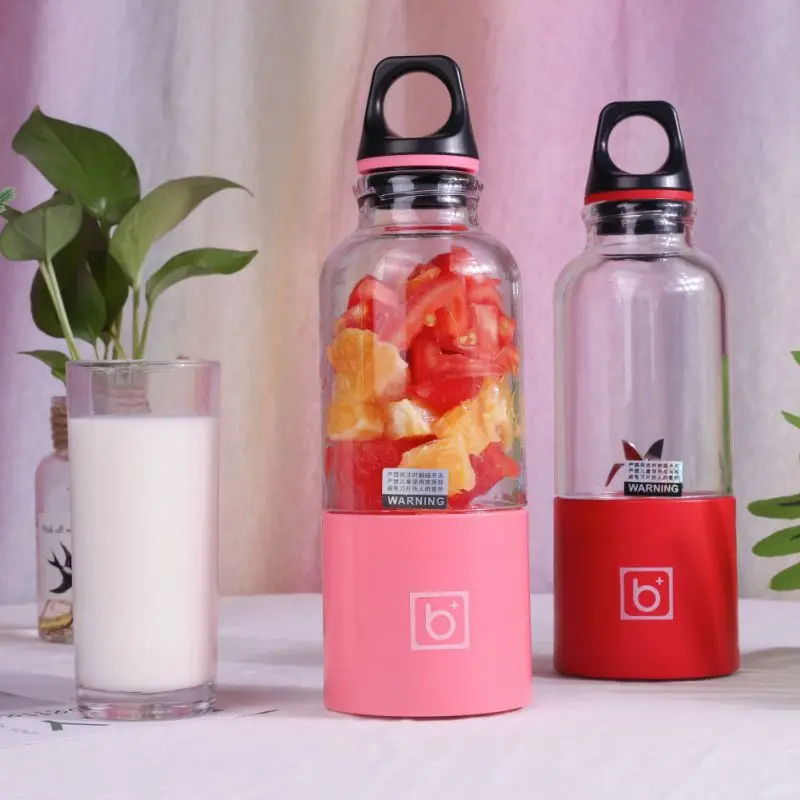 

Portable Blender Juicer Machine Mixer Electric Mini Usb Food Processor Juicer Smoothie Blender Cup Maker Juice 2 Blade 500ml