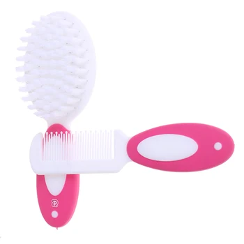 

2Pcs/Lot Baby Boy Girl Brush Comb Set Portable Bath Wash Brush Newborn Baby Care Accessory Baby Hair Brush Head Massager