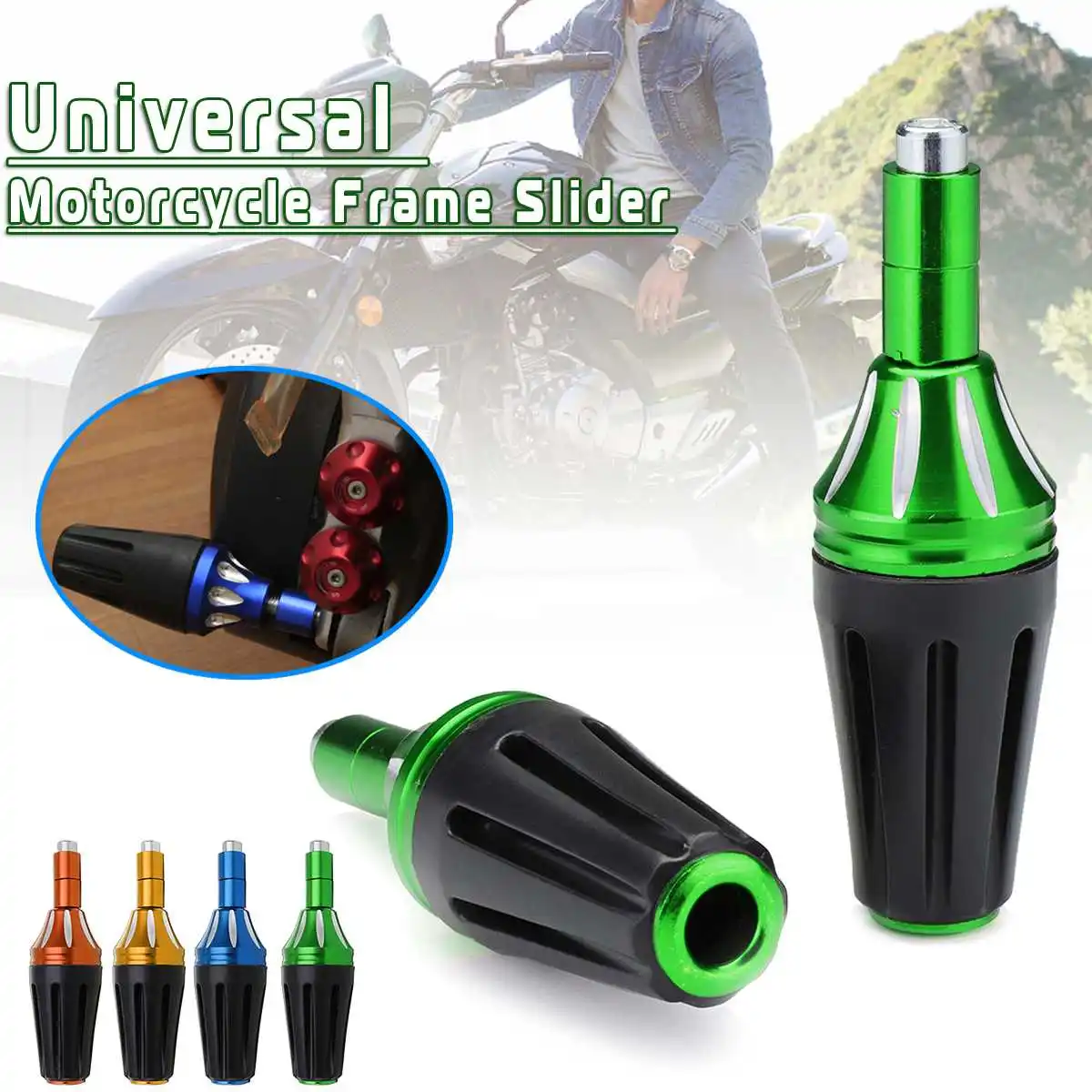 

Universall Motorcycle Motocicleta CNC Front Fork Frame Slider Crash Protector For Yamaha Hond Suzuki Screw Bolt Crash Protection
