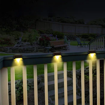 

Solar Deck Lights Solar Step Lights Outdoor Waterproof Led Solar Fence Lamp for Patio Stairs Garden Pathway Step Yard