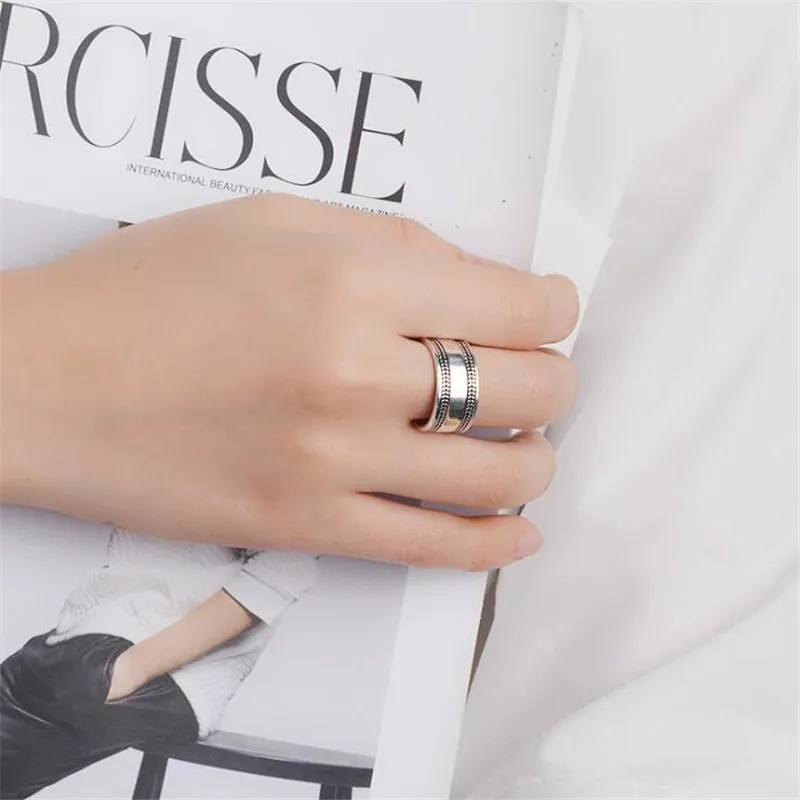 925 Sterling Silver Leaf Opening Rings