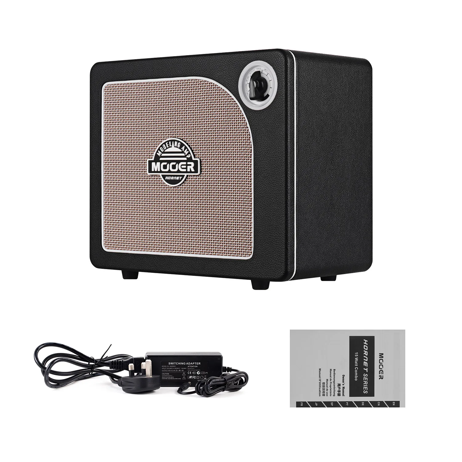 UK PLUG MOOER HORNET черный 15 Вт цифровое моделирование комбо гитарный усилитель, динамик 9 Ампер модели встроенный модуляции задержки реверберации эффекты - Цвет: UK PLUG