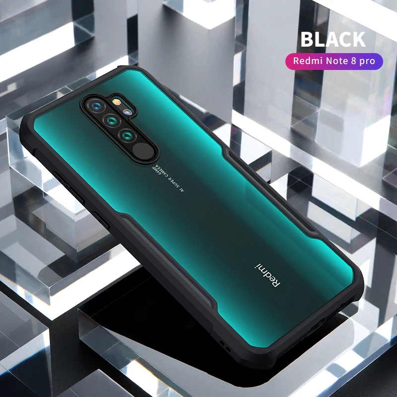 Black Xundd ультра тонкий для Redmi Note 8 Pro чехол Магнитный кольцевой кронштейн для XiaoMi Note 8 чехол для телефона 360 полная Защита задняя крышка - Цвет: Black