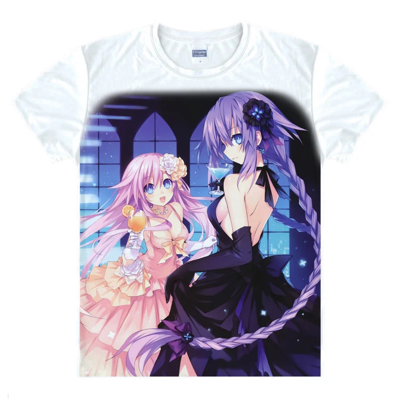 Hyperdimension Neptunia Choujigen Game Neptune Футболка с принтом Noire маскарадные футболки летние топы