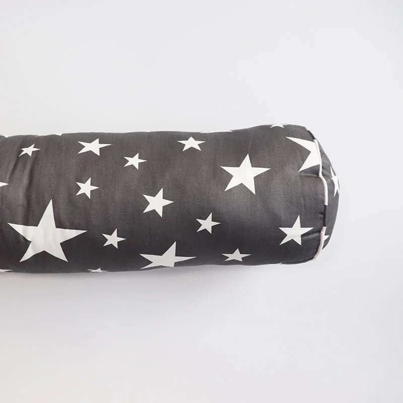 Детская кровать бампер для новорожденных Детская комната украшение толстая мягкая защита для кроватки для детей Детская кроватка Подушка с хлопковым чехлом съемный - Цвет: White Star