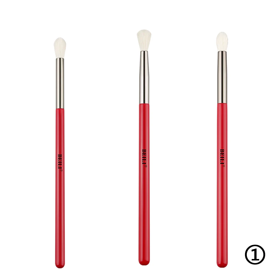 kit 1 BEILI Amber 3 шт. Профессиональный набор кистей для макияжа глаз кисть для теней Косметика Тени для век подводка для бровей натуральные волосы макияж - Handle Color: kit 1