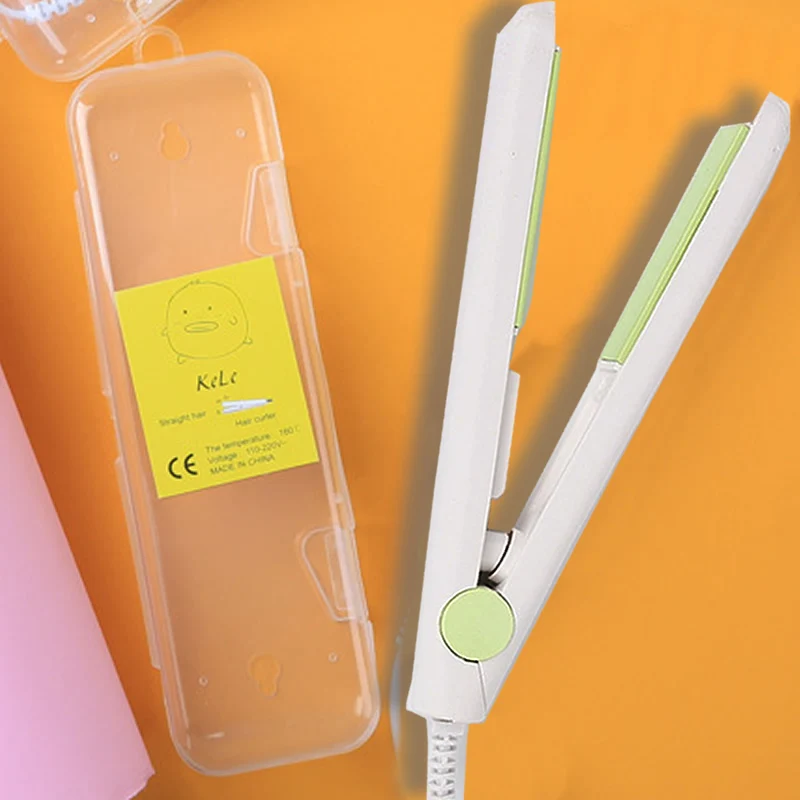 Green-with box Новинка, мини-выпрямитель для волос, машинка для стрижки волос, щипцы для завивки волос, щипцы для завивки вьющихся волос, утюжок для выпрямления волос, щетка, плоский Утюг - Color: Green-with box