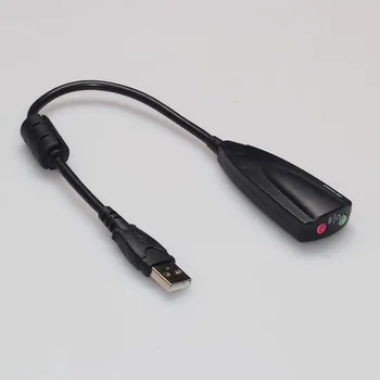 

Antimagnetic External USB Sound Card 7.1 Adapter 5HV2 3D Audio Headset Microphone 3.5mm For Laptop PC Professional