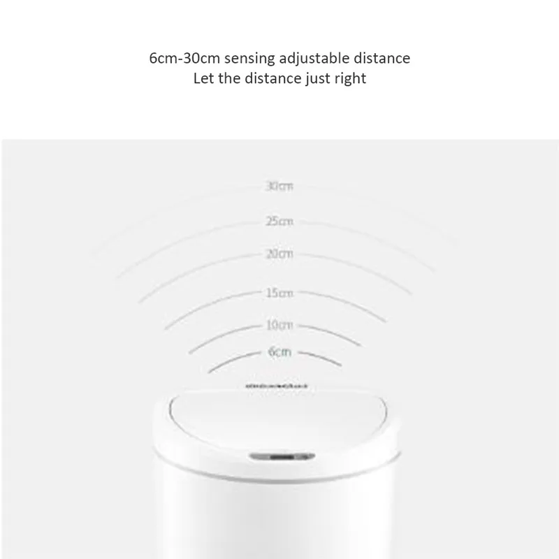 10L Original Xiaomi Mijia Smart Trash Can Motion Sensor Auto Sealing LED Induction Cover Trash white Mi Home Ashcan Bins