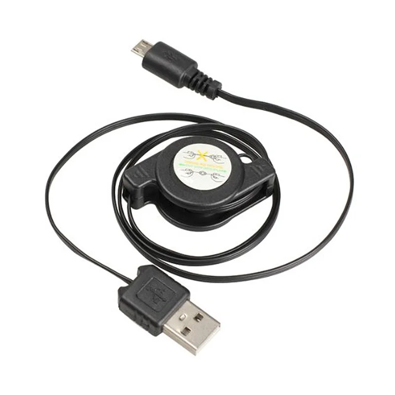 ABKT-Lot 5 раз Micro-USB Выдвижной синхронный кабель нагрузки черный