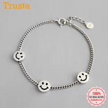 Trustdavis Подлинная Мода 925 пробы тайский серебряный сладкий улыбающееся лицо браслет для женщин Свадьба подарок на день Святого Валентина DS2406