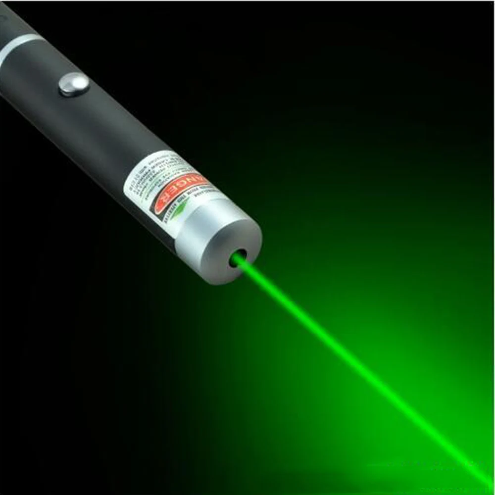 Зеленая, красная, фиолетовая лазерная указка, 5 мВт, высокая мощность, лазеры, светильник, точечная ручка, мощный лазерный измеритель, 530нм 405нм 650нм, лазерная ручка - Цвет: Green