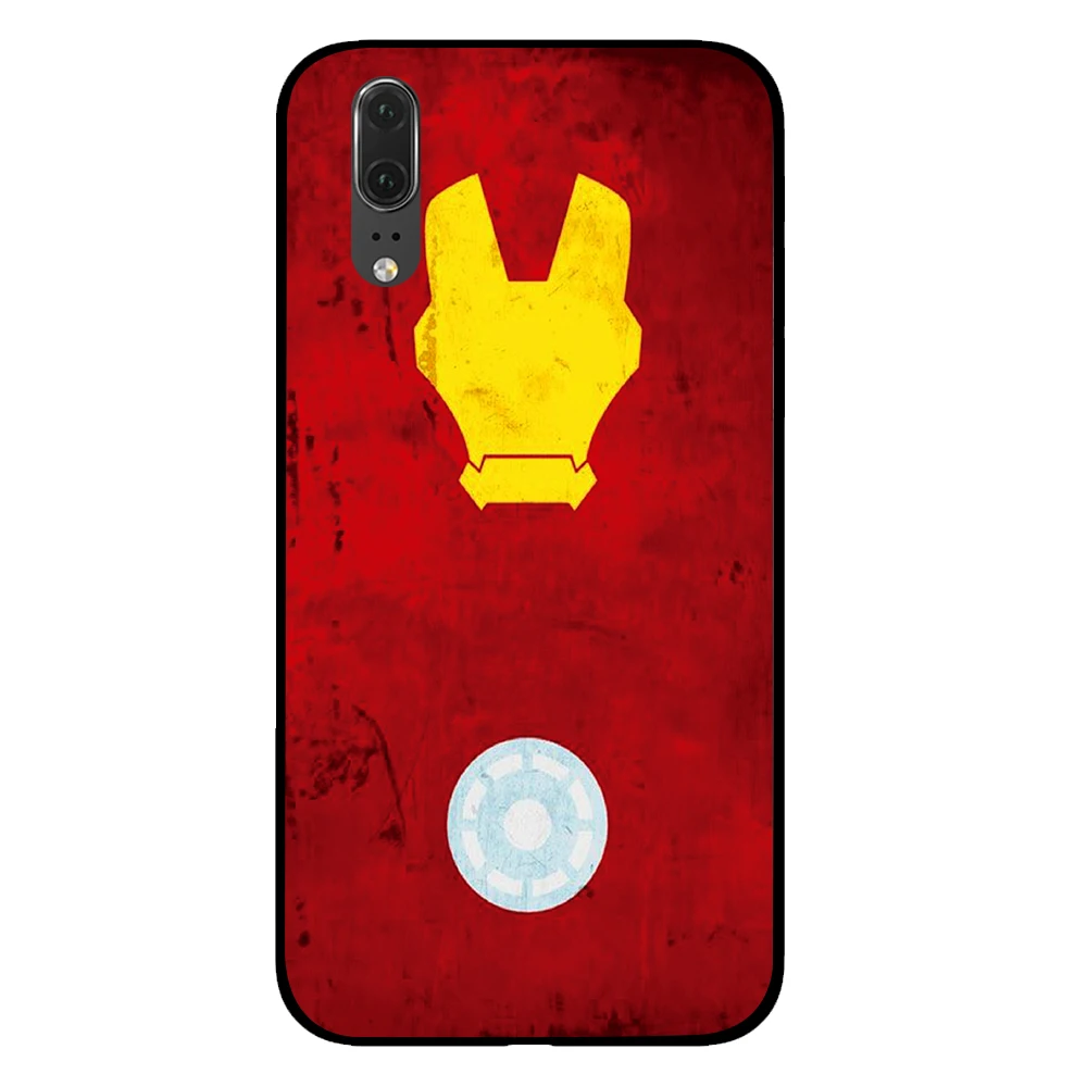 Капитан Америка, Железный человек для marvel черный чехол для телефона huawei P30 P20 mate 10 20 Pro Lite Nova 3 4 3i чехол - Цвет: 6