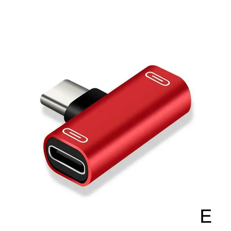 TypeC адаптер наушники аудио зарядка конвертер USB C зарядка вызова адаптер для huawei Xiaomi - Цвет: E