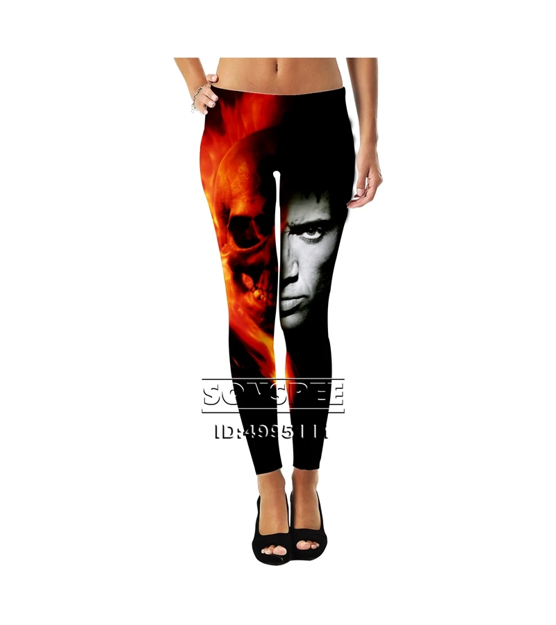 11 SONSPEE 3D Printed Funny Actor Nicolas Cage Women Ladies Girls Mid-waist leggings Sexy Fashion Ankle Pants Streetwear A1076 - Цвет: 11