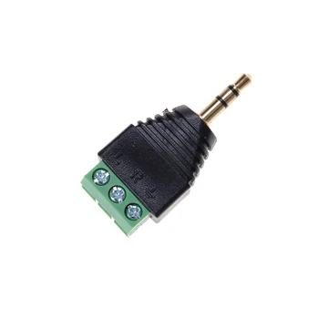 

3.5mm Audio Mono Plug Audio Connector Adapter 3.5 audio mono plug to screw terminal screw connector 1PCS