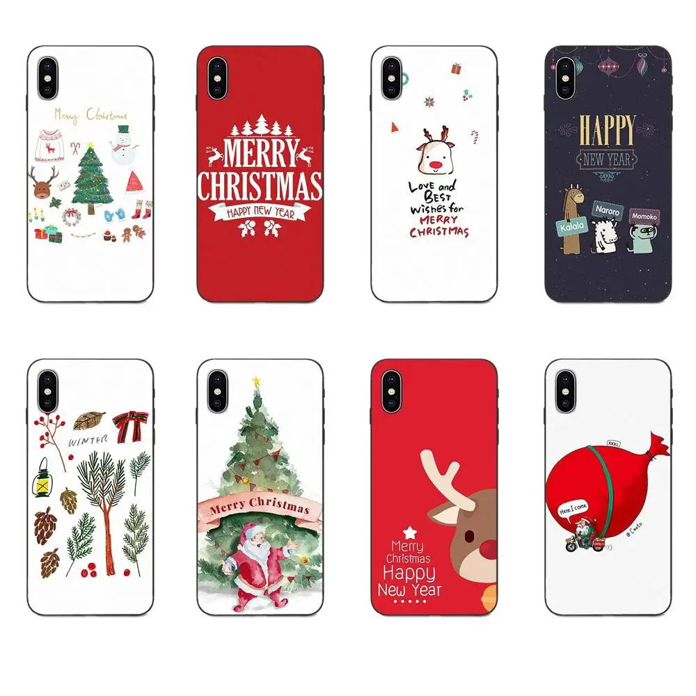 

Cute New Year Christmas Cartoon For Huawei Honor 5A 6A 6C 7A 7C 7X 8 8A 8C 8X 9 9X 10 10i 20 Lite Pro Black Cover Case