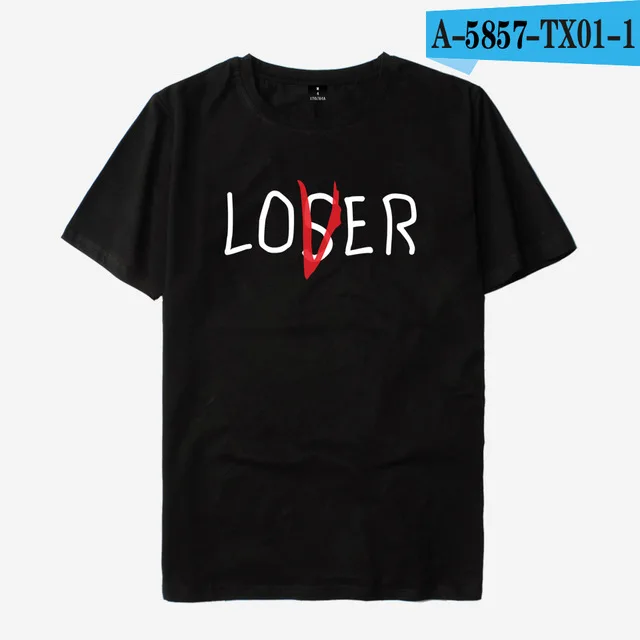 black Best Selling Loser Lover It Inspired Tshirt summer Movie It Losers Club T-shirt T shirts brand clothes fitness cotton Tshirt Top - Цвет: black