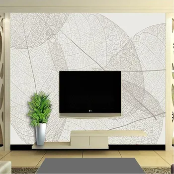 

milofi custom large wallpaper mural 3D European and American retro leaves TV background wallpaper mural