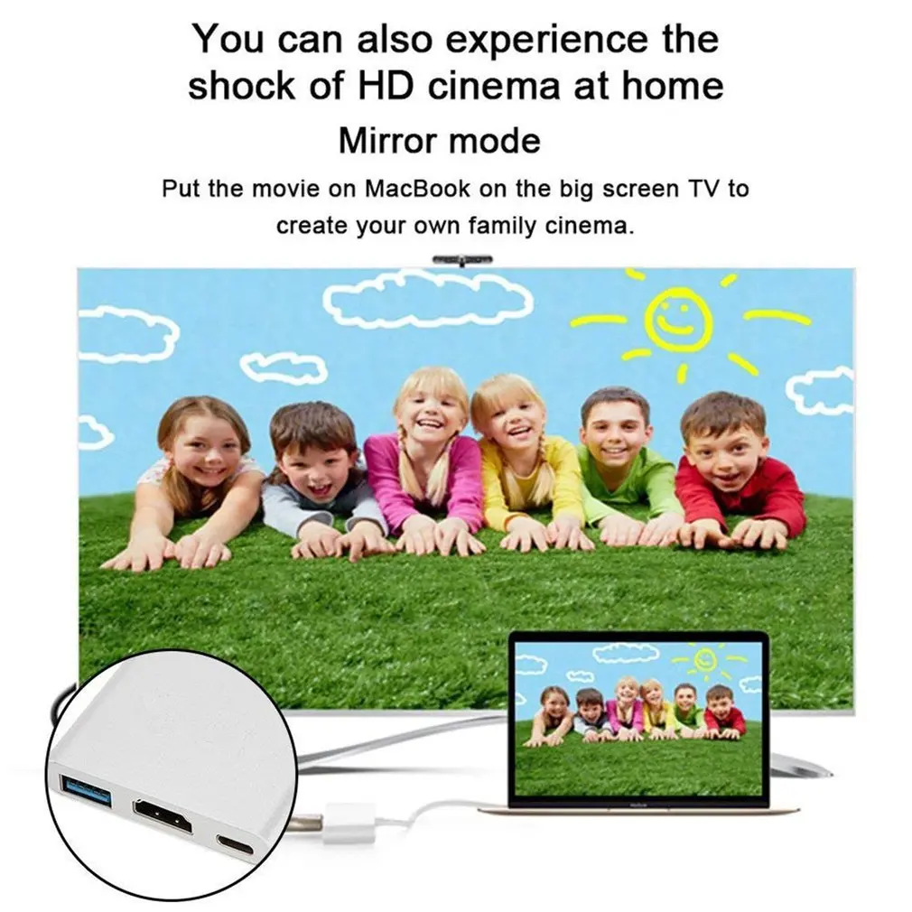 Для переключателя тип-c на Hdmi+ Usb3.0+ Pd конвертер тип-c на Hdmi три-в-одном многофункциональный конвертер