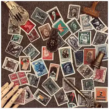 

42pcs / bag Vintage old stamp series stickers DIY scrapbooking album diary happy plan mobile phone gift seal decoration stickers