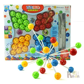 

Variety Inserted Beads Block Puzzle Building Blocks ABS Kids Educational Toys Plug Bead Toy Magical Beads