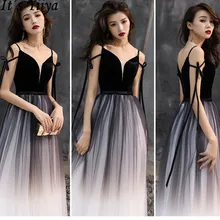 Это YiiYa, вечернее платье, сексуальное, тонкое, на бретельках, официальное платье, контрастный цвет, элегантное, на шнуровке, женские, вечерние, длинные платья E030